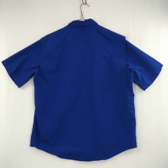 Magellan Mens Blue Sportswear Vented Fishing Button Front shirt Moisture Wicking - Picture 4 of 9